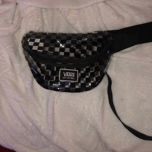 vans clear checkered fanny pack